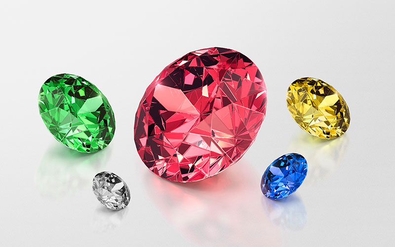 Edelsteine und farbige Diamanten Goldwerk 