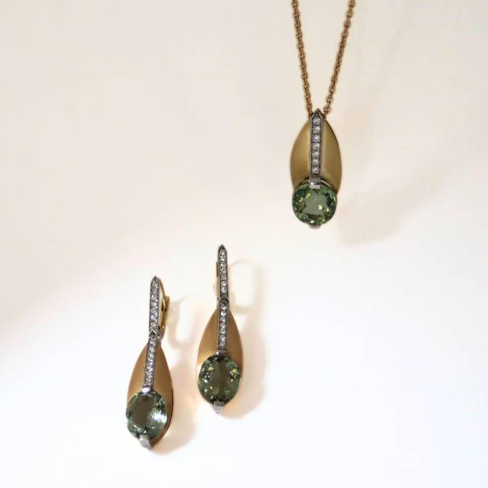 Turmalin Ohrschmuck Kette